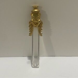 VTG Florenza Clown Telephone Dialer Gold Tone Figural Lucite Rotary Phone Tool